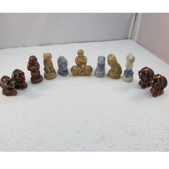 Vintage Wade Whimsy Miniature Animals and Buddha Figurines Lot of 11 - Picture 1 of 16
